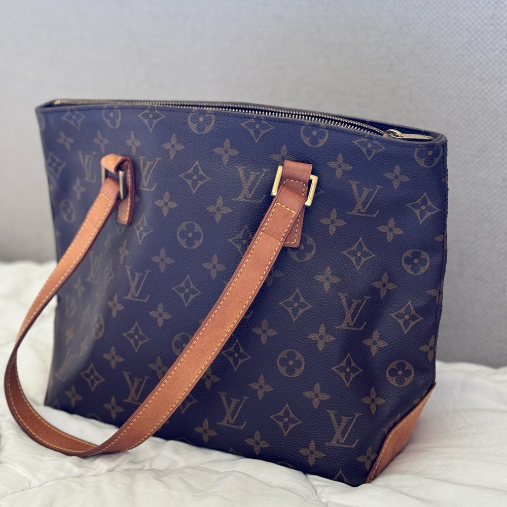 Louis Vuitton Navy and Brown Monogram Tote